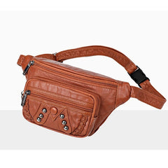 Women's PU Leather Crossbody Bag Chest Bags Travel Waist Phone Pouch