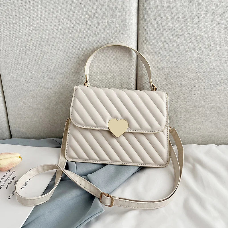 Women's PU Leather Shoulder Bag Flap Square Messenger Tote and Wallet Satchel