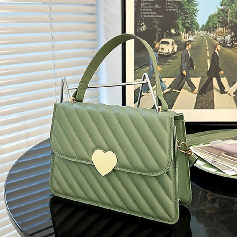 Women's PU Leather Shoulder Bag Flap Square Messenger Tote and Wallet Satchel