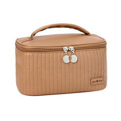 Women's PU Makeup Bag Travel Organizer Cosmetic Vanity Cases Beautician