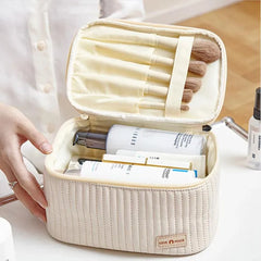 Women's PU Makeup Bag Travel Organizer Cosmetic Vanity Cases Beautician