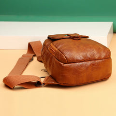 Women's PU Messenger Bags Large Capacity Soft Leather Sling Chest Bag