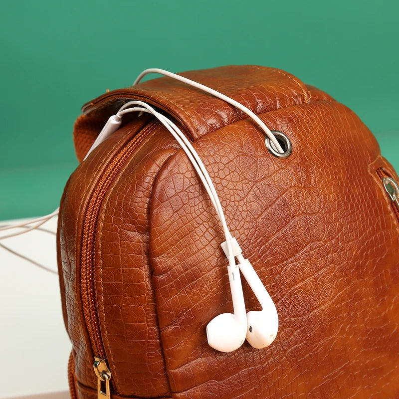 Women's PU Messenger Bags Large Capacity Soft Leather Sling Chest Bag