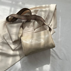 Women's Retro Small PU Crossbody Bag Wide Strap
