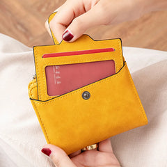 Women's PU Wallet Zipper Purse Mini Handheld Money Pouch SEC88