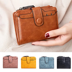 Women's PU Wallet Zipper Purse Mini Handheld Money Pouch SEC88