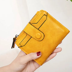 Women's PU Wallet Zipper Purse Mini Handheld Money Pouch SEC88