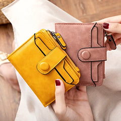Women's PU Wallet Zipper Purse Mini Handheld Money Pouch SEC88