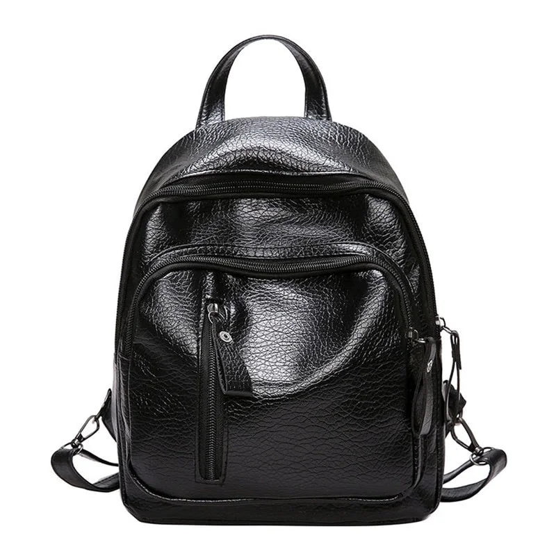 Women's PU Leather Bag, Travel Bag, Schoolbag for Girls