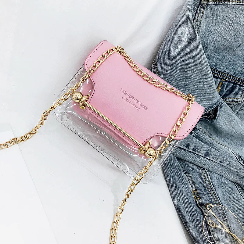 Women's PVC Clear Shoulder Bag Tote Jelly Candy Beach Handbag