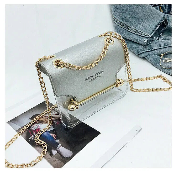 Women's PVC Clear Shoulder Bag Tote Jelly Candy Beach Handbag