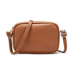 Vintage Pink Leather Messenger Bag Mini Purse Single Shoulder Handb