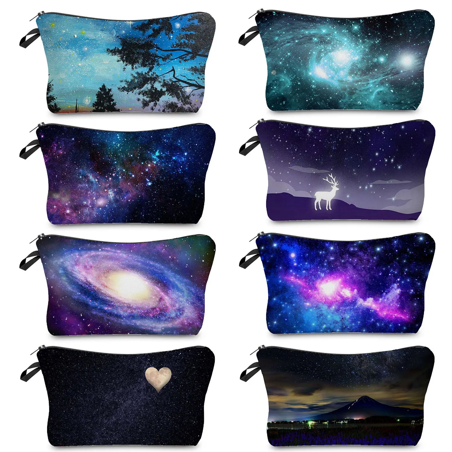 Women's Portable Cosmetic Bag Travel Toiletry Bag Starry School Teacher Apprecia