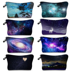 Women's Portable Cosmetic Bag Travel Toiletry Bag Starry School Teacher Apprecia