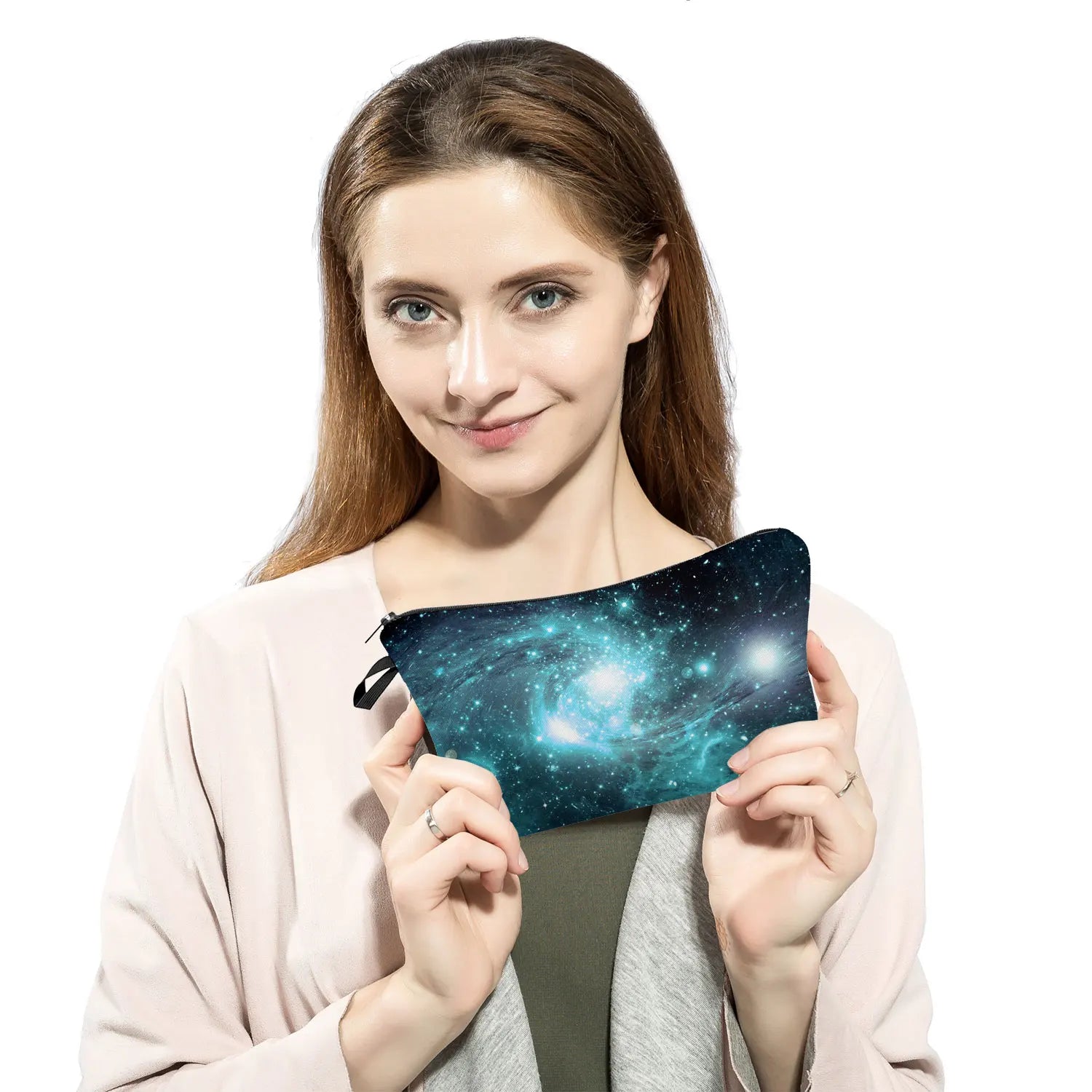 Women's Portable Cosmetic Bag Travel Toiletry Bag Starry School Teacher Apprecia