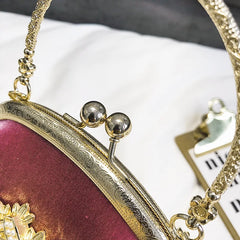 Women's Velvet Texture One Shoulder Messenger Bag Chain Handbag