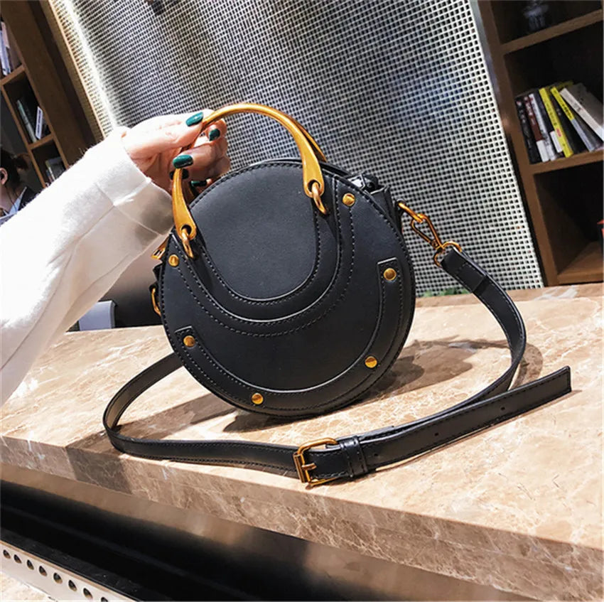 Women's Rivet Shoulder Bag Portable Bag