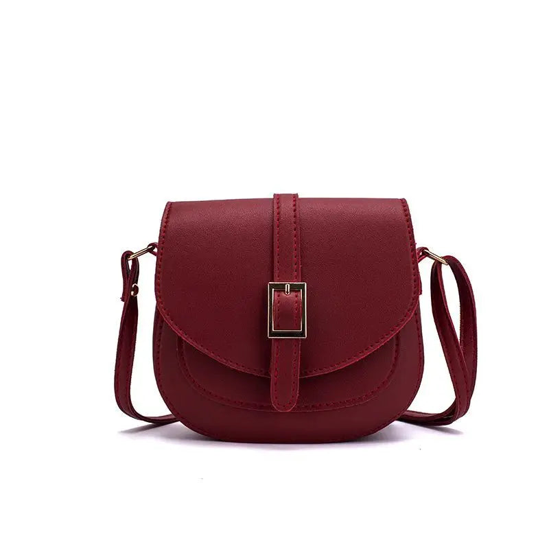 Women's Saddle Bag Solid Messenger Shoulder Handbag