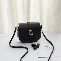 Women's Saddle Bag Solid Messenger Shoulder Handbag