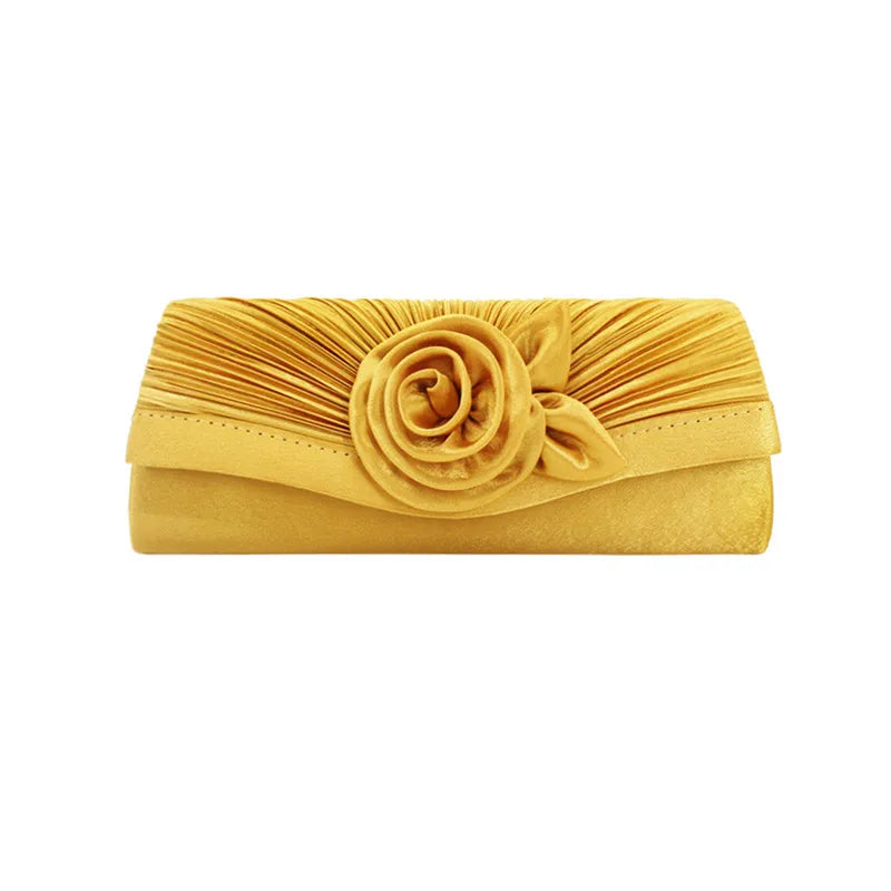 Women's Satin Clutch Bag Evening Party Bridal Handbag Purse