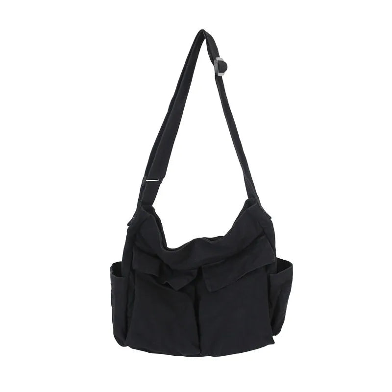 Women's Canvas Messenger Bag Large Capacity Shoulder Handbag