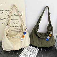 Canvas Messenger Bag Shoulder Handbag Large Capacity Casual Female Bags