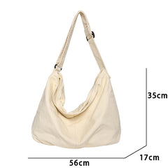 Women's Canvas Messenger Bag Large Capacity Casual Shoulder Handbag