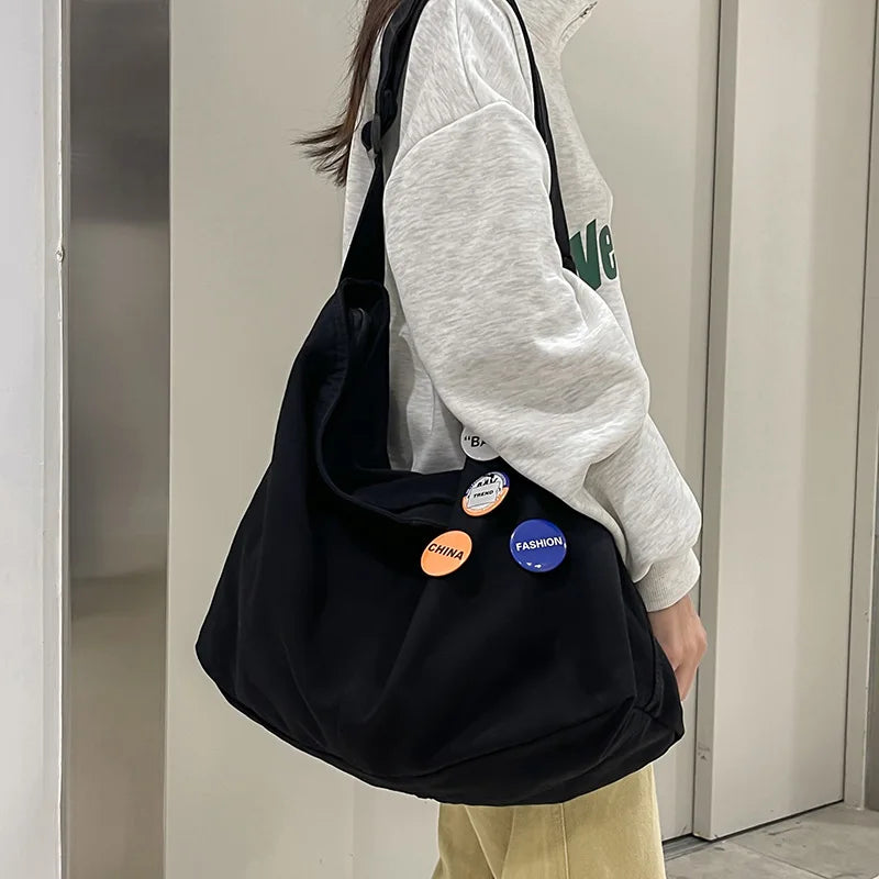 Women's Canvas Messenger Shoulder Bag Large Casual Crossbody Handbag