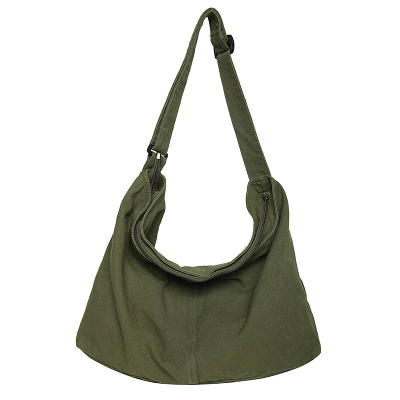 Women's Canvas Messenger Shoulder Bag Large Casual Crossbody Handbag