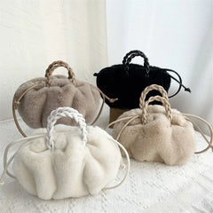 Fluffy Plush Tote Bag for Women