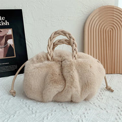 Fluffy Plush Tote Bag for Women