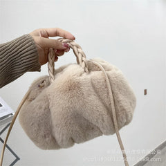 Fluffy Plush Tote Bag for Women