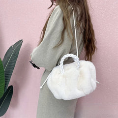 Fluffy Plush Tote Shoulder Bag for Women
