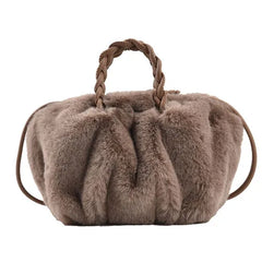 Fluffy Plush Tote Shoulder Bag for Women