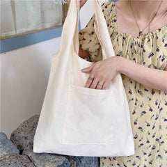 Canvas Shopper Tote Bag Large Handbags One-shoulder Shopping Bag