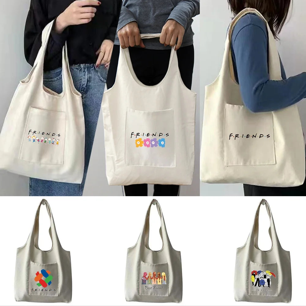 Canvas Shopper Tote Bag Large Handbags One-shoulder Shopping Bag