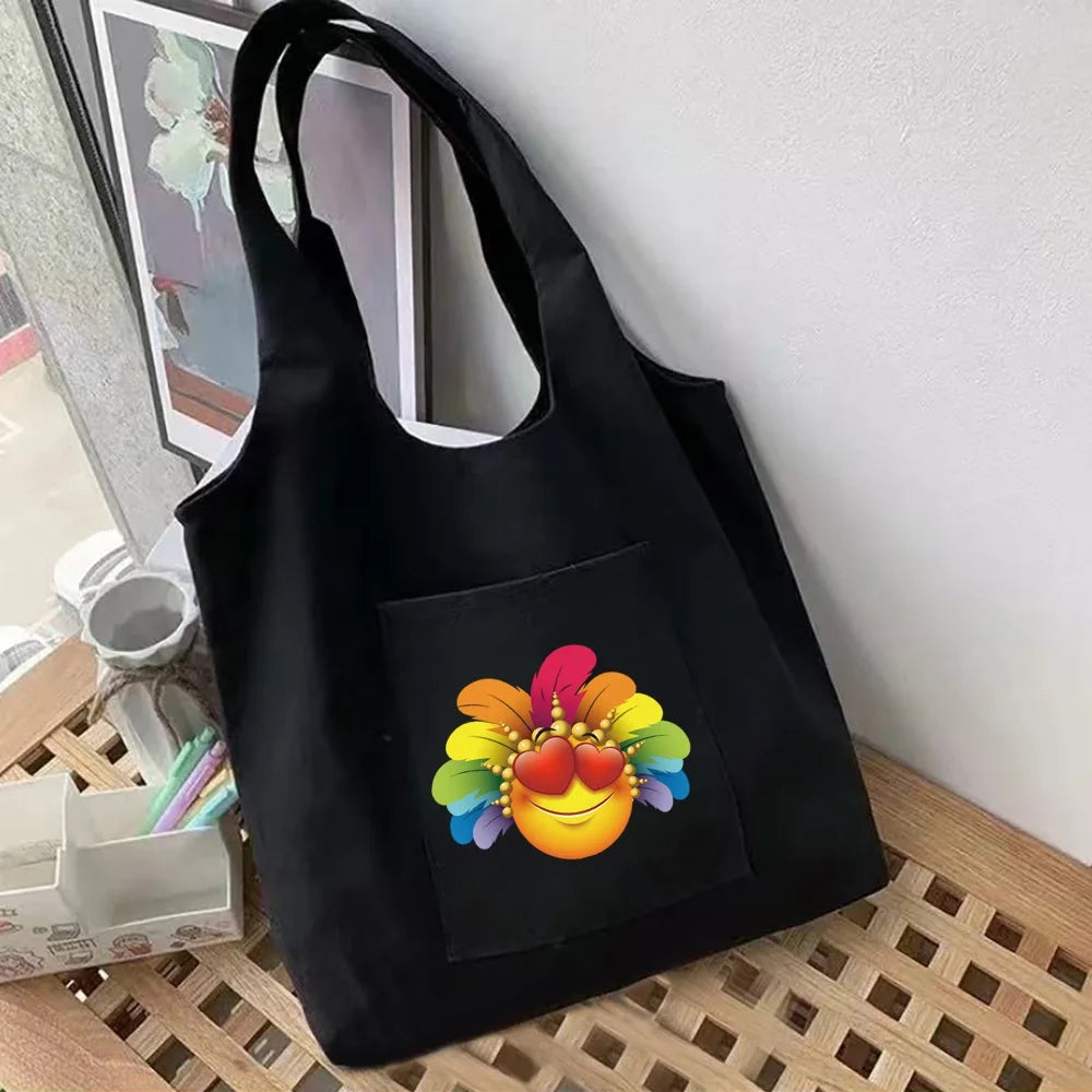 Women's Feather Series Canvas Grocery Eco Tote Bag