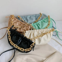 Cloud Small Square Bag Solid Crossbody Messenger Bag