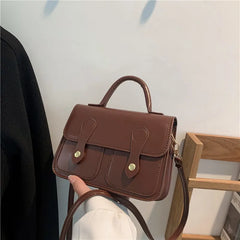 Solid Retro Women's Shoulder Bag All-match Student Messenger Bag