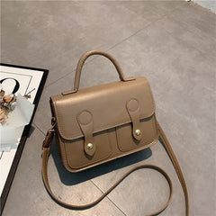 Solid Retro Women's Shoulder Bag All-match Student Messenger Bag