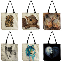 Women's Animal Print Shoulder Bag Tote with High Capacity