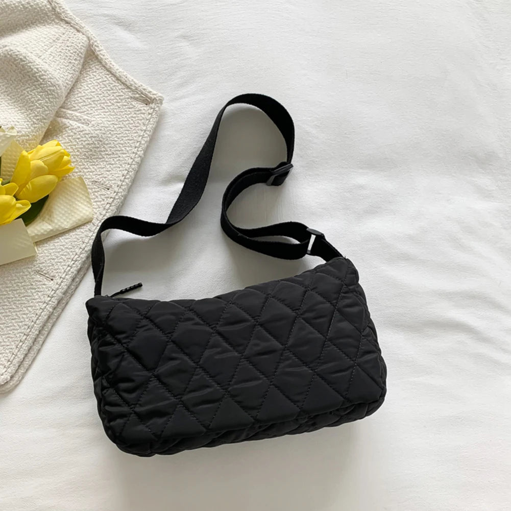 Embroidery Thread Shoulder Bag Quilted Crossbody Handbags Ladies Bags