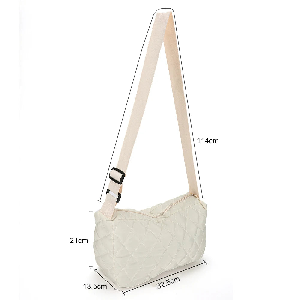 Embroidery Thread Shoulder Bag Quilted Crossbody Handbags Ladies Bags