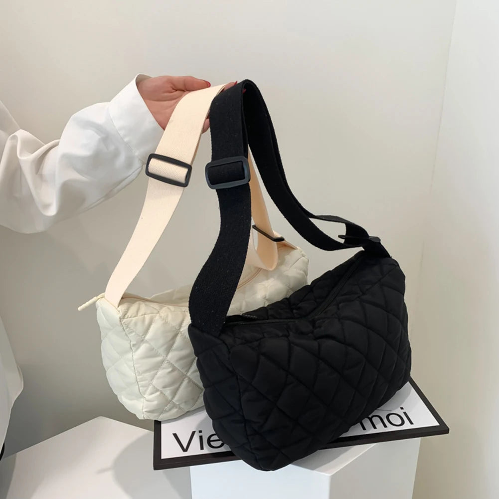 Embroidery Thread Shoulder Bag Quilted Crossbody Handbags Ladies Bags