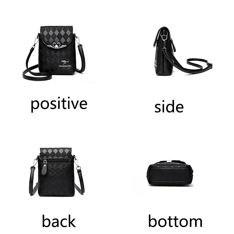 Women's Shoulder Bag Rhombus Pattern Ladies Messenger Bag
