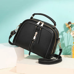 Women's Mini Crossbody Bag PU Leather Handbag Patchwork Shoulder Bag