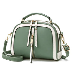 Women's Mini Crossbody Bag PU Leather Handbag Patchwork Shoulder Bag