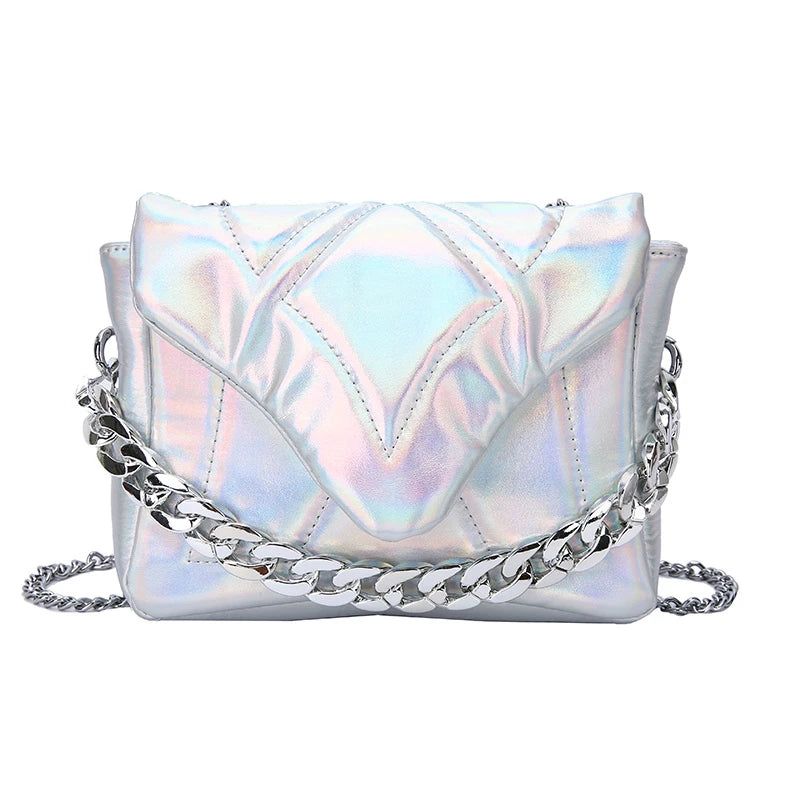Women's Shoulder Bag High Messenger Bag Leather Handbags Chain Crossbody Bag