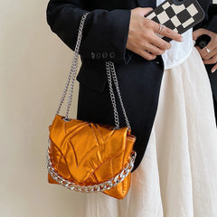 Women's Shoulder Bag High Messenger Bag Leather Handbags Chain Crossbody Bag