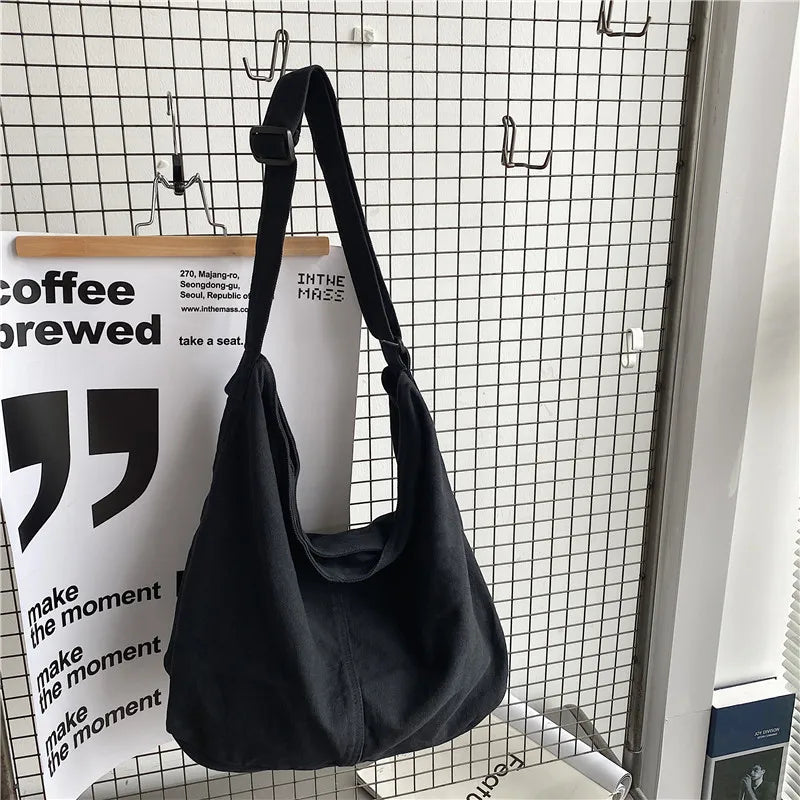 Canvas Crossbody Bag Large Shoulder Bag for Women